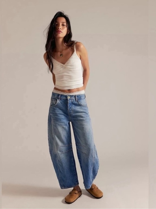 Free People Denim - Free People We The Free Good Luck Mid-Rise Barrel Jeans